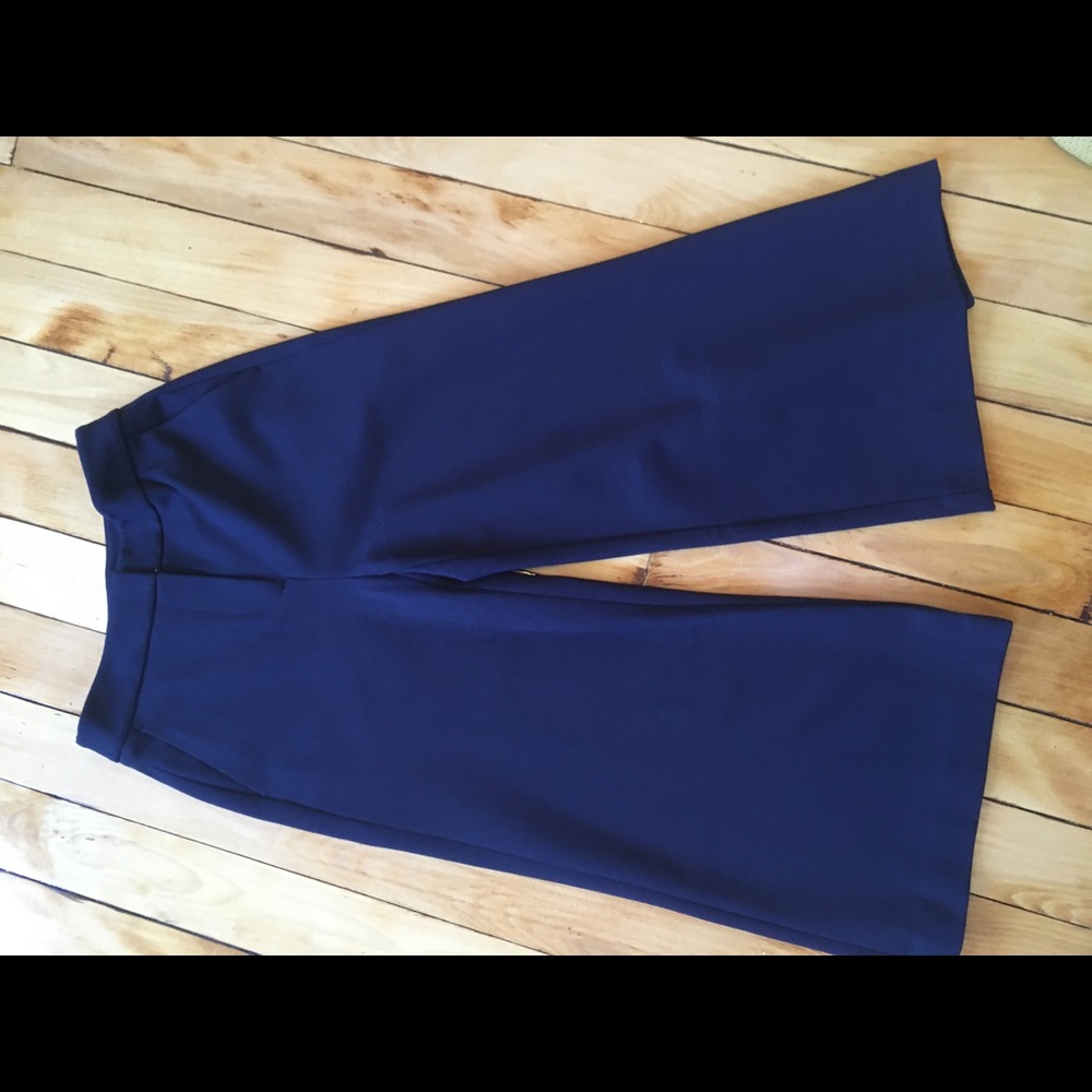 Women's Navy Wide-Leg Pants